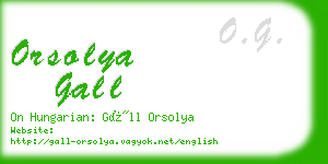 orsolya gall business card